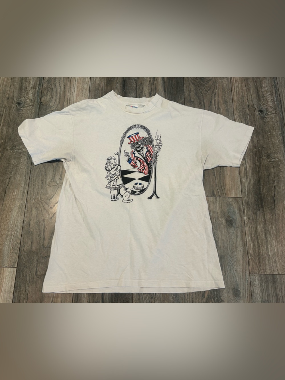 Grateful Dead Uncle Sam & Alice in Wonderland T-shirt Smoking Caterpillar 80’s